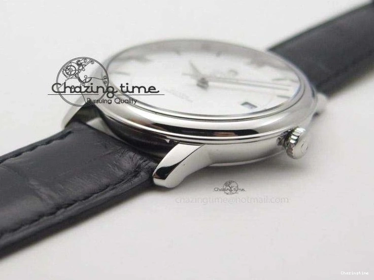 0501 Functional De Ville MK 1:1 Best Edition SS White Dial On Black Leather Strap A 8260